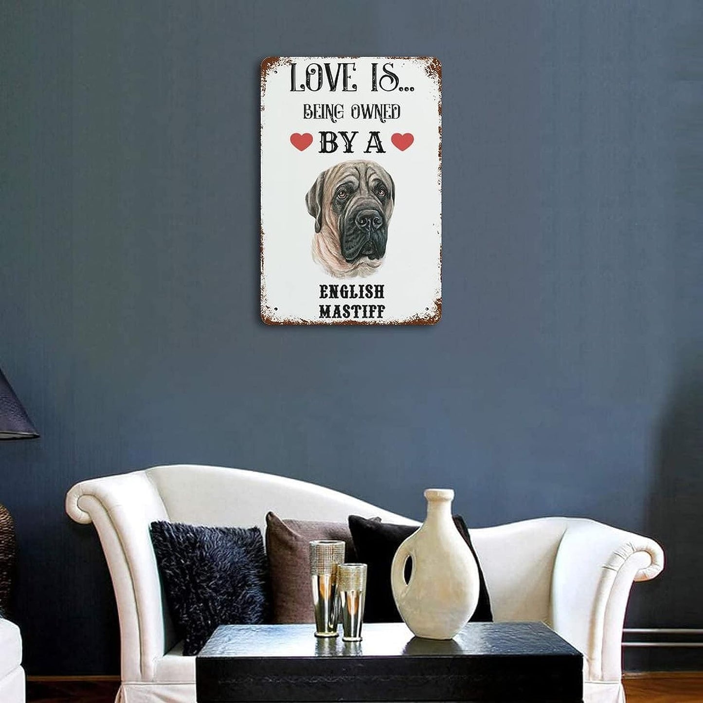 Plaque métal déco vintage 🐕  MASTIFF N° 6 ✔