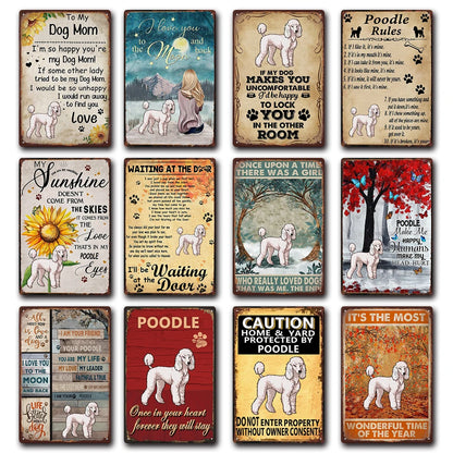 Plaque métal déco vintage 🐕  CANICHE N° 53 ✔