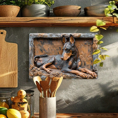 Plaque métal déco vintage 🐕 DOBERMAN N° 112 ✔