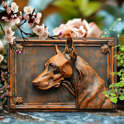 Plaque métal déco vintage 🐕 DOBERMAN N° 111 ✔