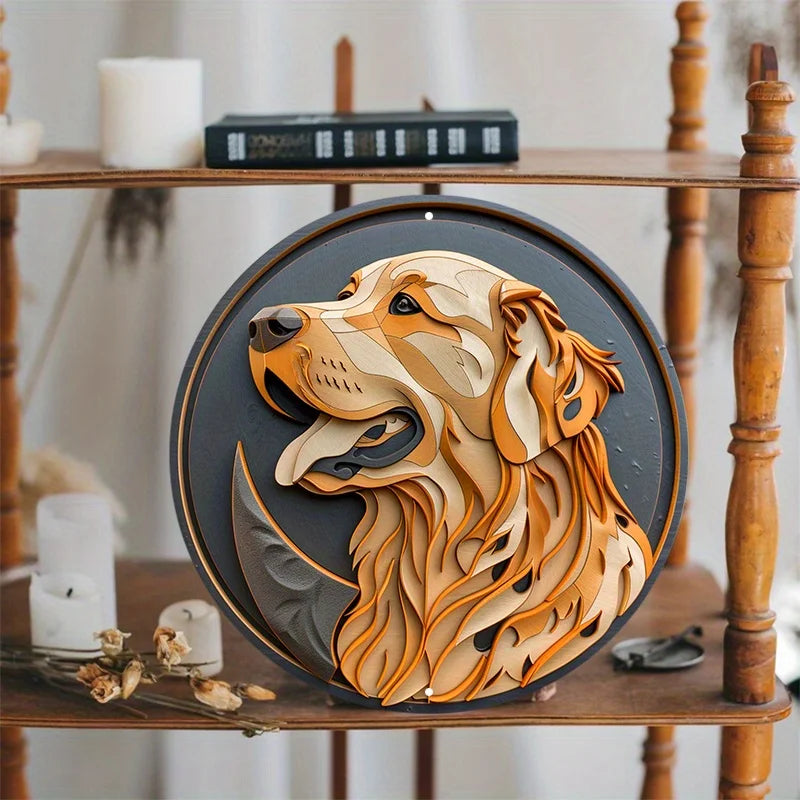 Plaque métal déco vintage 🐕 GOLDEN RETRIEVER N° 116 ✔