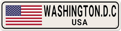 Plaque métal déco vintage 🌎 WASHINGTON D.C. Etats Unis N° 155 ✔