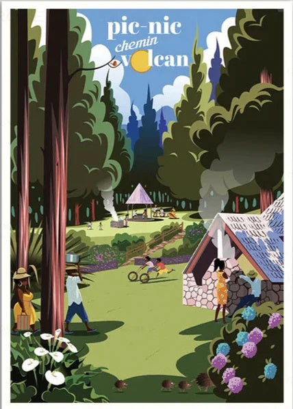 POSTER CHEMIN VOLCAN La Réunion France N° 41 ✅