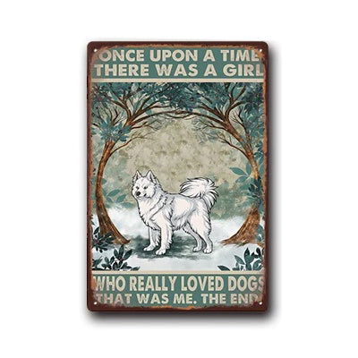 Plaque métal déco vintage 🐕 SAMOYED N° 18