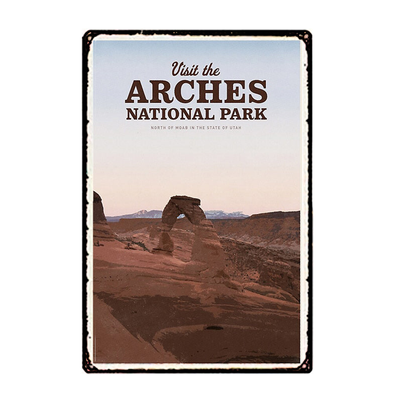 Plaque métal déco vintage 🌎 ARCHES National park  Utah Etats Unis N° 99 ✔