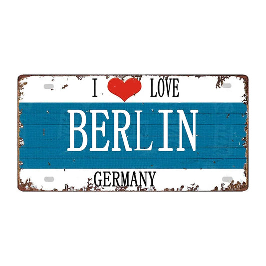 Vintage decorative metal plate 🌎BERLIN Germany No. 51 ✔