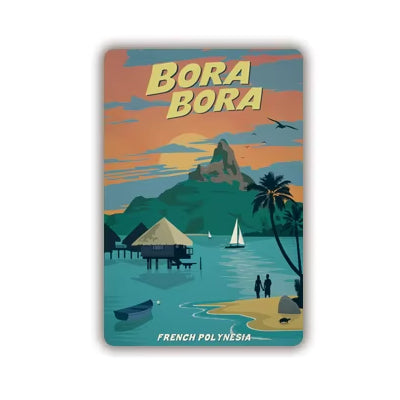 Plaque métal déco vintage 🌍 BORA BORA Polynésie France  N° 109 ✔