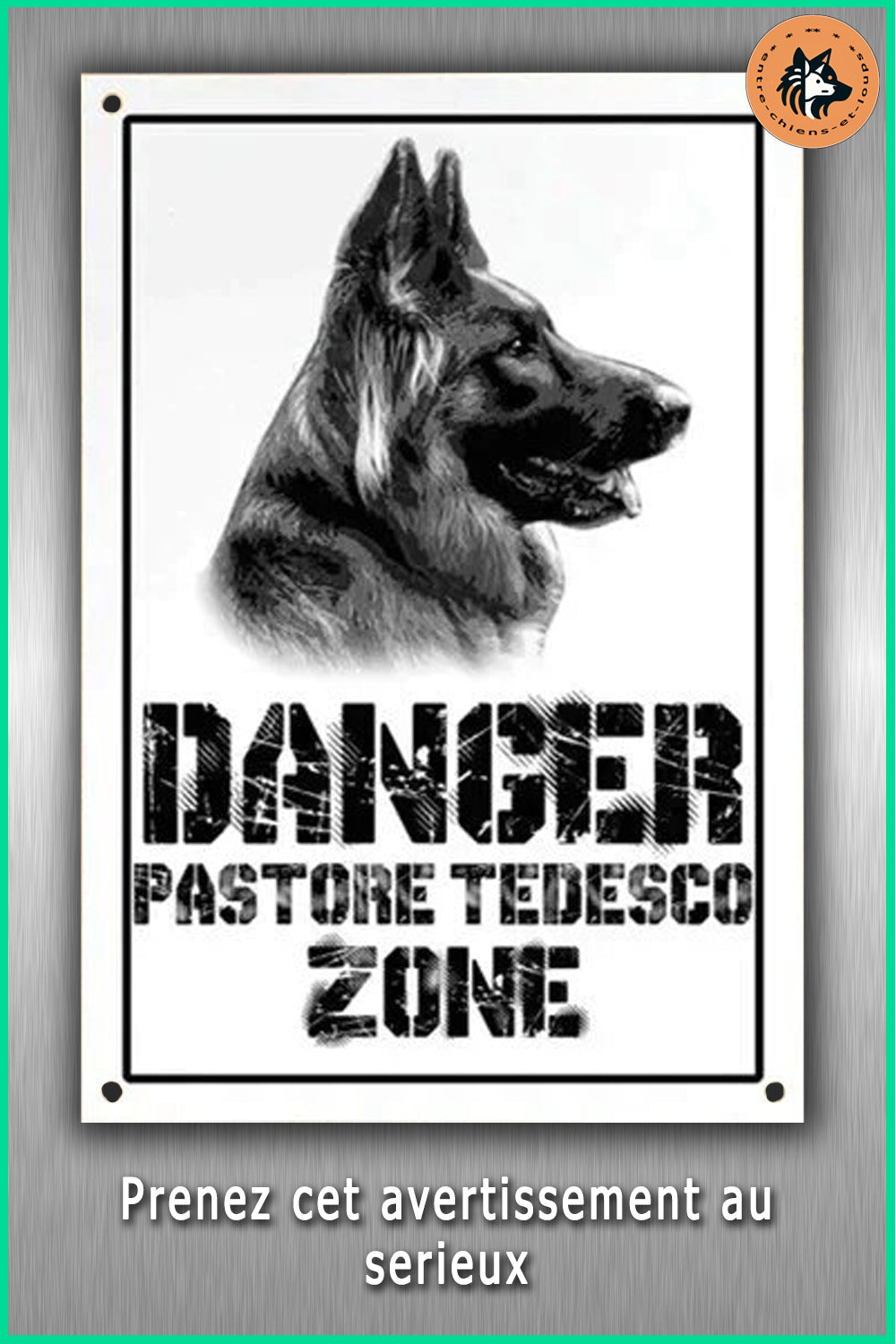 BERGER ALLEMAND PLAQUE DANGER