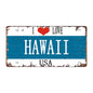 Plaque metal deco vintage 🌎 HAWAÏ Etats Unis N° 203 ✔