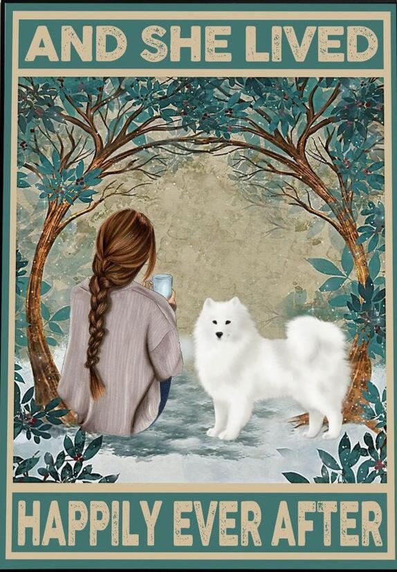 Plaque métal déco vintage 🐕 SAMOYED N° 15