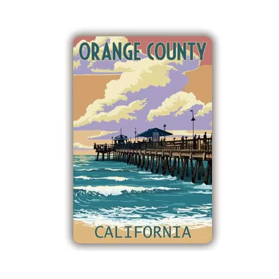 Plaque métal déco vintage 🌎  ORANGE COUNTY Californie Etats Unis N° 111 ✔