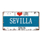 Vintage dekorativer Metallteller 🌎 SEVILLA Spanien Nr. 82 ✔