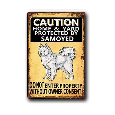 Plaque métal déco vintage 🐕 SAMOYED N° 28 ✔