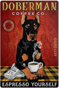 DOBERMAN PLAQUE DOBERMAN COFFEE CO. ESPRESSO YOURSELF