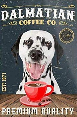 DALMATIEN PLAQUE DALMATIAN COFFEE CO. PREMIUM QUALITY