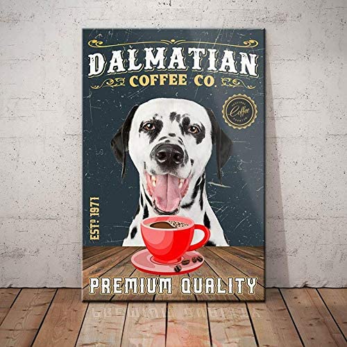 DALMATIEN PLAQUE DALMATIAN COFFEE CO. PREMIUM QUALITY