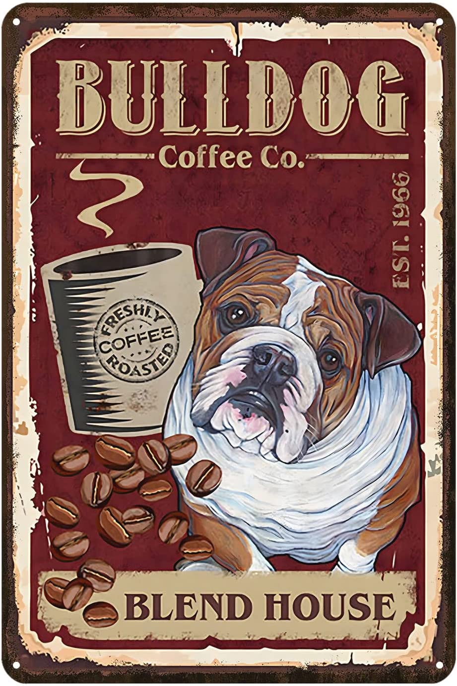 PLAQUE BULLDOG COFFEE