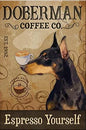 DOBERMAN PLAQUE DOBERMAN COFFEE CO. ESPRESSO YOURSELF